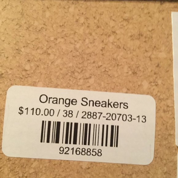 Relife Orange sneakers  laser cutout sides tried on never worn size 38 - Picture 8 of 8